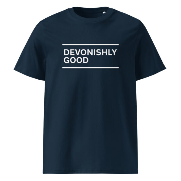 DEVONISHLY GOOD (white print) - Unisex organic cotton t-shirt