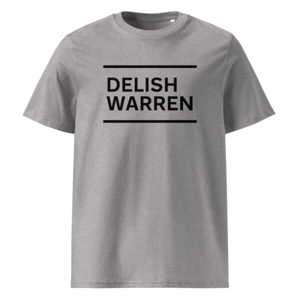 DELISH WARREN (black print) - Unisex organic cotton t-shirt