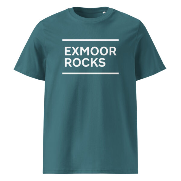 EXMOOR ROCKS (white print) - Unisex organic cotton t-shirt