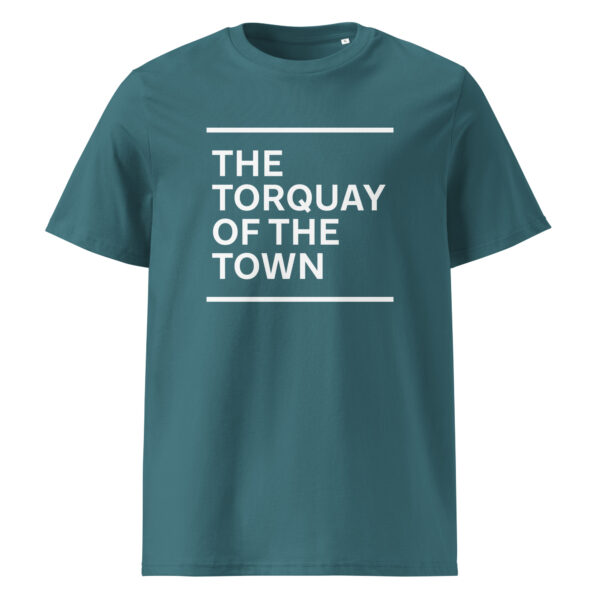 THE TORQUAY OF THE TOWN (white print) - Unisex organic cotton t-shirt